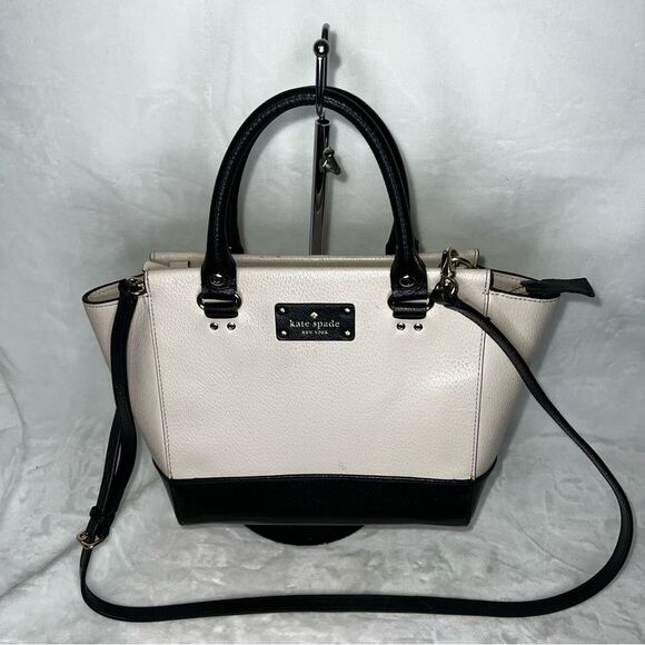 Kate Spade Elegant Black and Cream Satchel - Picture 1 of 14